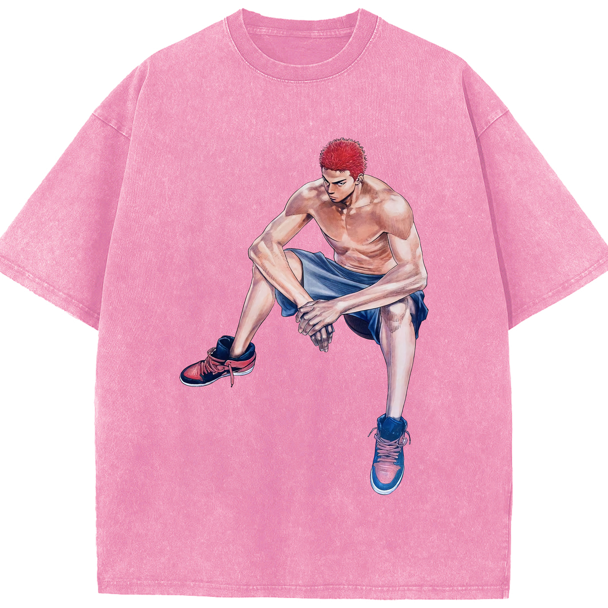 （画像用） SLAM DUNK／スラムダンク 綿100% ヴィンテージ風 半袖Tシャツ（フロントプリント）